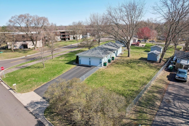 drone / aerial view featuring a residential view