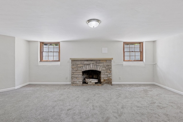 1804 Pinehurst Ave, Saint Paul, MN 55116 - unfurnished living room featuring a fireplace and carpet floors