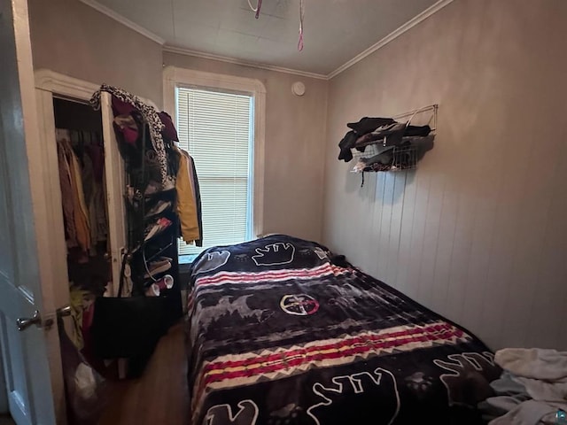 bedroom featuring ornamental molding
