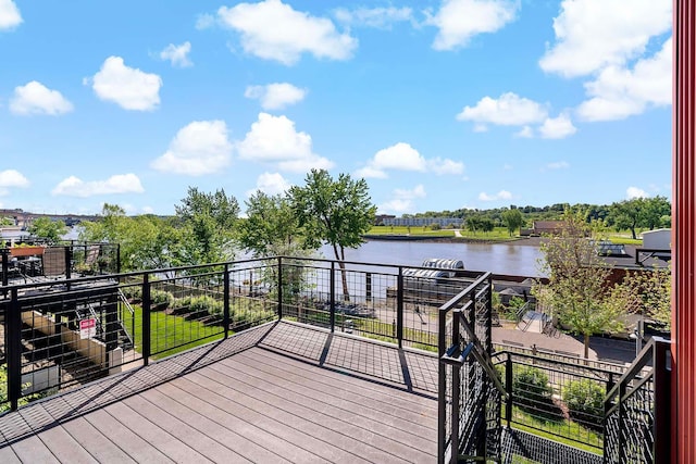 240 Spring St Unit 211, Saint Paul, MN 55102 - wooden deck with a water view