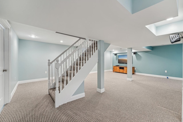 2736 Chowen Ave S, Minneapolis, MN 55416 - interior space featuring baseboards, carpet, and stairs