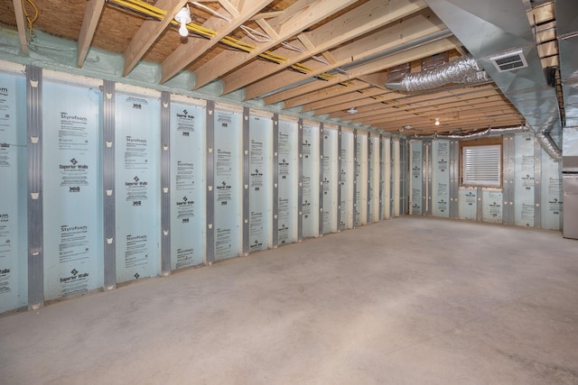 231 Julia St, Claremont, MN 55924 - unfinished basement with visible vents