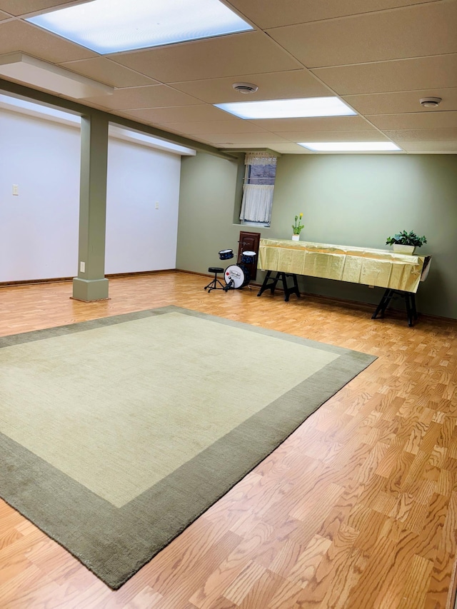 1502 4th Ave SW, Austin, MN 55912 - exercise area with wood finished floors and a paneled ceiling