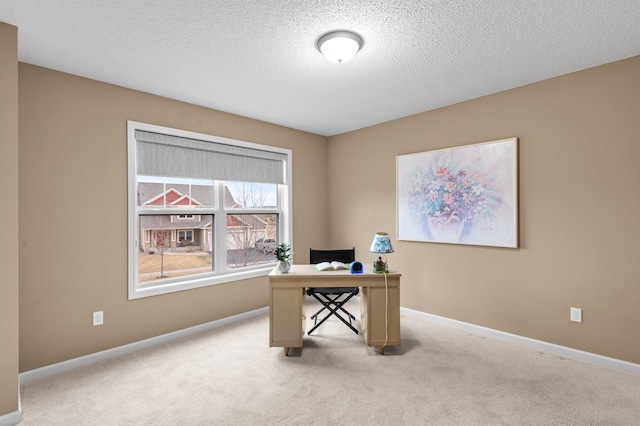 4584 Merganser Dr, Minnetrista, MN 55375 - office with light colored carpet, baseboards, and a textured ceiling