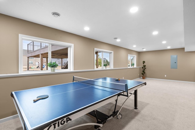 4584 Merganser Dr, Minnetrista, MN 55375 - rec room with carpet, baseboards, and recessed lighting