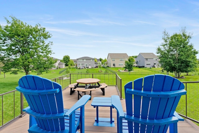 4584 Merganser Dr, Minnetrista, MN 55375 - deck featuring a lawn and a residential view