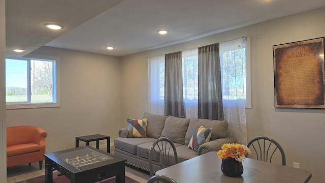 1138 Pleasant Ct SW, Bemidji Twp, MN 56601 - living room featuring recessed lighting