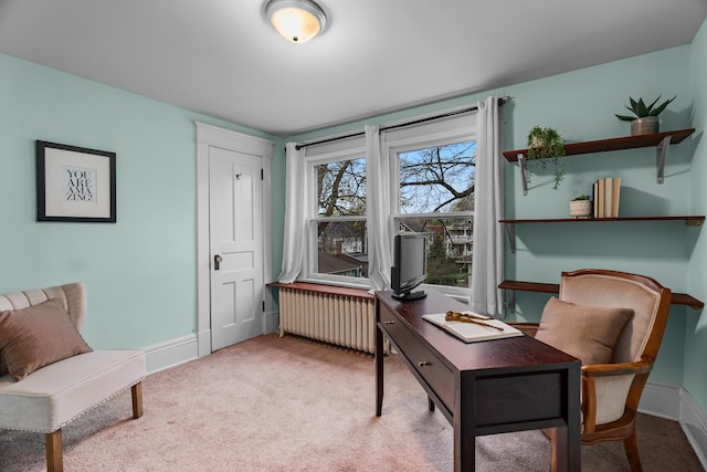 904 Lincoln Ave, Saint Paul, MN 55105 - office area featuring radiator heating unit and carpet