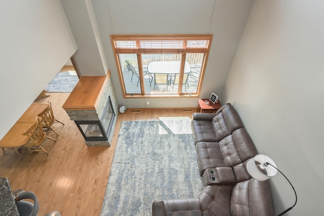 living room featuring wood finished floors