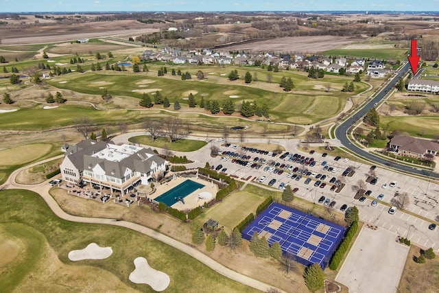 bird's eye view with golf course view