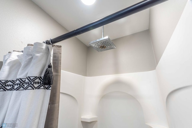 interior details with a shower