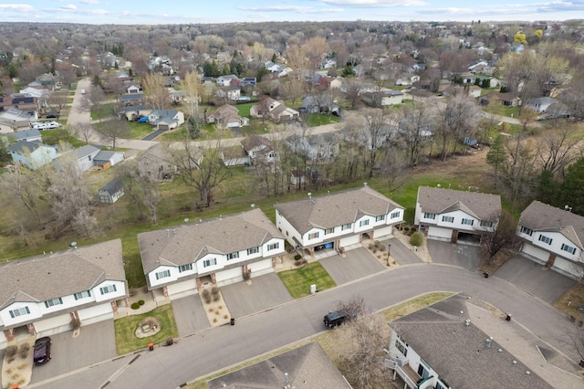 aerial view featuring a residential view