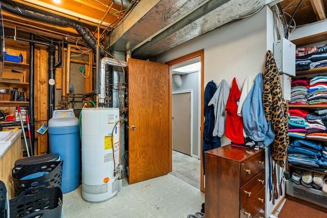 13229 Fremont Ave, Zimmerman, MN 55398 - unfinished below grade area with gas water heater and a water softener system