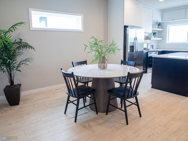 1479 66th Ave S, Fargo, ND 58104 - dining area with light wood-type flooring and baseboards