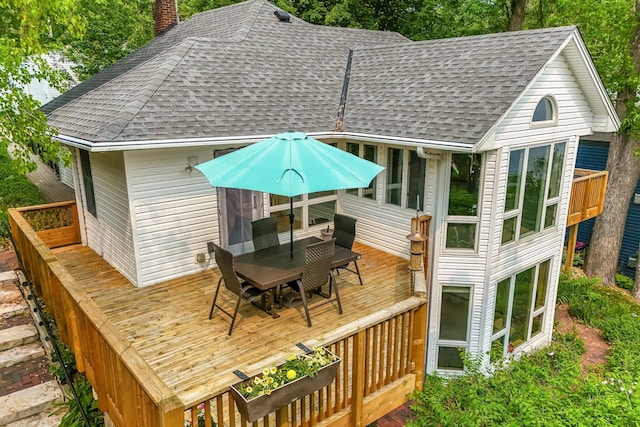 3310 Lake Johanna Blvd, Arden Hills, MN 55112 - wooden deck with outdoor dining space