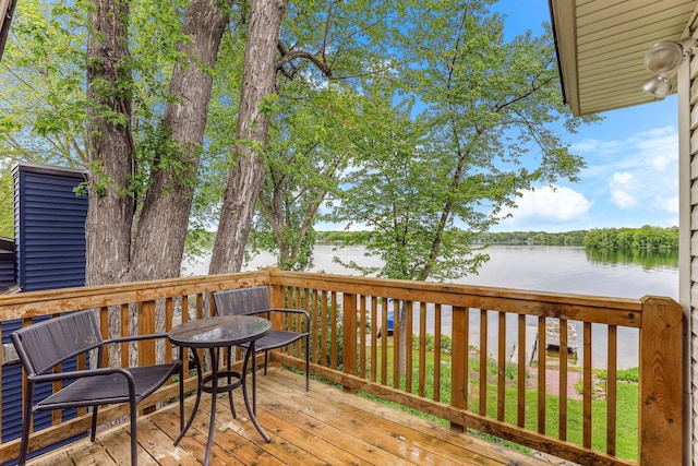 3310 Lake Johanna Blvd, Arden Hills, MN 55112 - wooden deck featuring a water view
