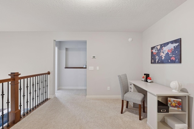 565 Juniper Ct N, Lake Elmo, MN 55042 - carpeted home office featuring baseboards and a textured ceiling