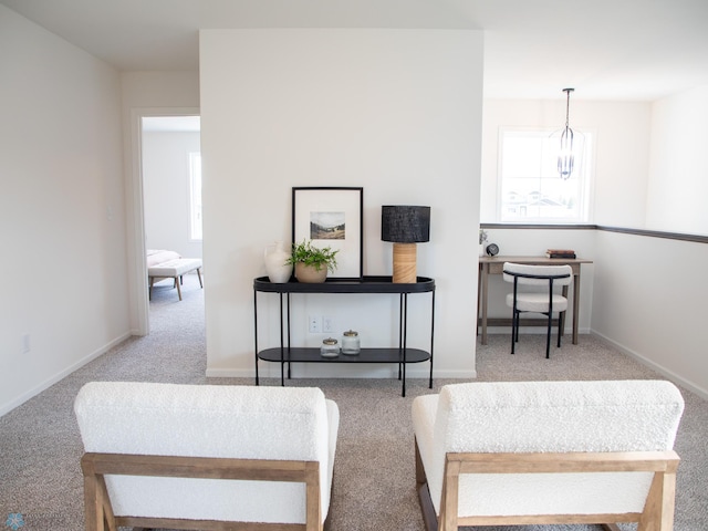 6735 Meadow View Dr S, Fargo, ND 58104 - sitting room featuring baseboards and carpet flooring