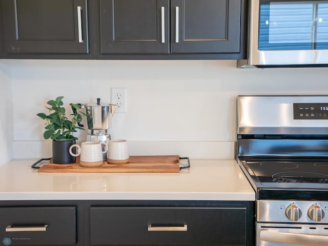 kitchen with light countertops and stainless steel appliances