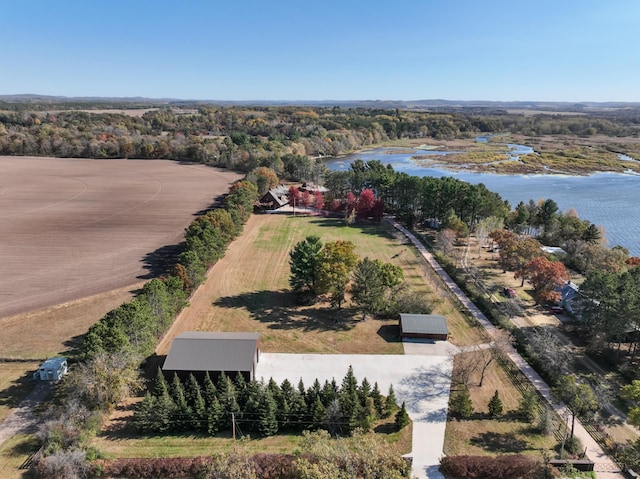 E6516 867th Ave, Colfax, WI 54730 - drone / aerial view of a large body of water and a heavily wooded area