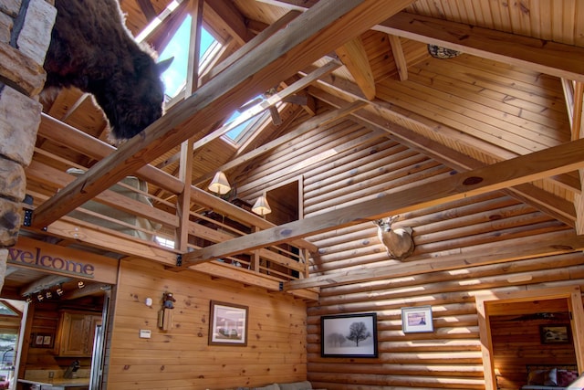 E6516 867th Ave, Colfax, WI 54730 - detailed view of rustic walls