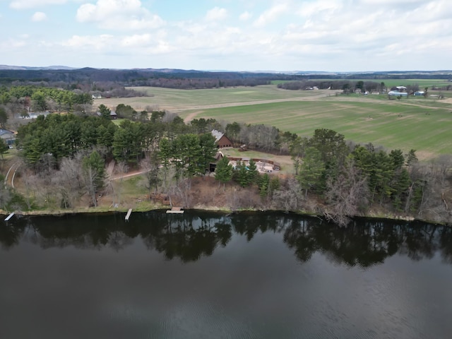 E6516 867th Ave, Colfax, WI 54730 - aerial overview of property's location with a large body of water