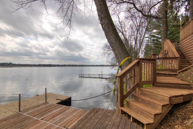 E6516 867th Ave, Colfax, WI 54730 - dock area with a water view and stairs