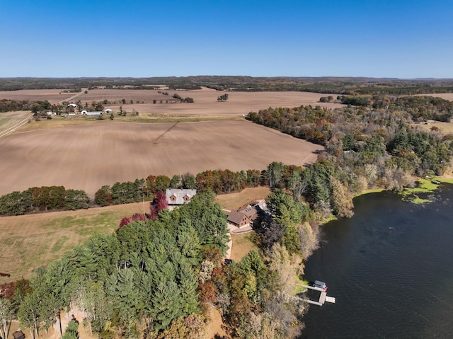 E6516 867th Ave, Colfax, WI 54730 - aerial view of property and surrounding area featuring a large body of water and rural landscape