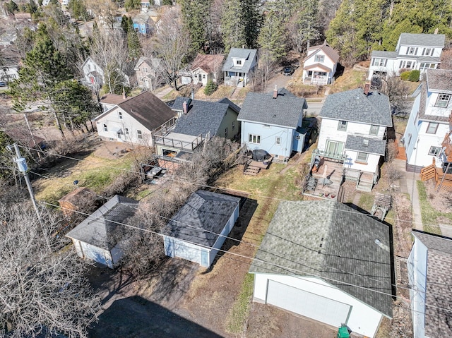 bird's eye view with a residential view