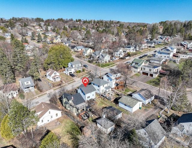 drone / aerial view with a residential view