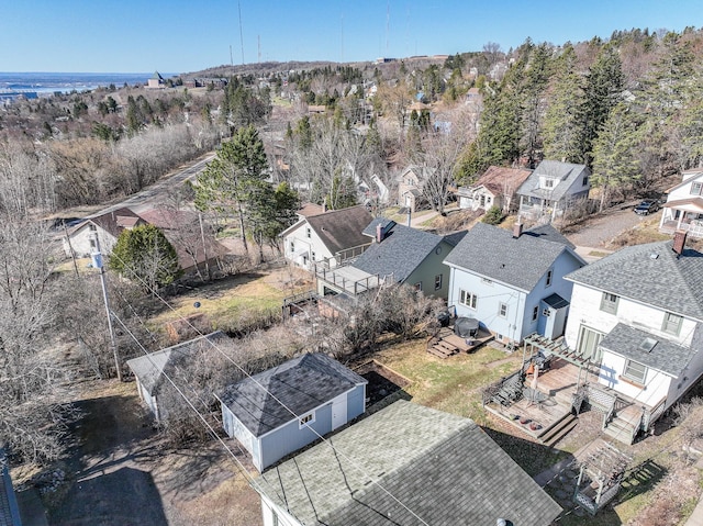 drone / aerial view with a residential view