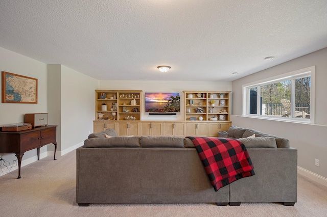 12816 Cedar Ridge Ln, Champlin, MN 55316 - living room with light colored carpet and a textured ceiling