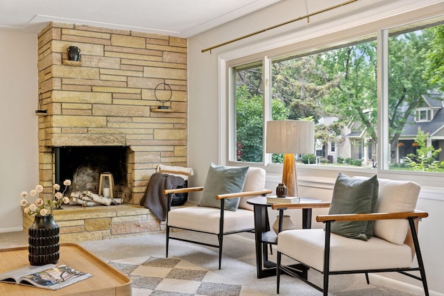 4024 Quentin Ave, Saint Louis Park, MN 55416 - sitting room with a fireplace
