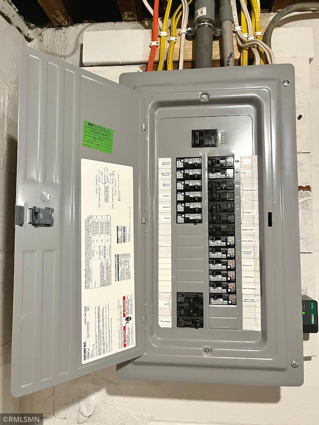 utility room with electric panel