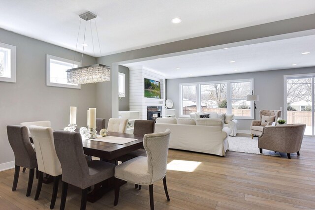 3542 Leroy St, Deephaven, MN 55391 - dining space with light wood-type flooring, healthy amount of natural light, baseboards, and recessed lighting