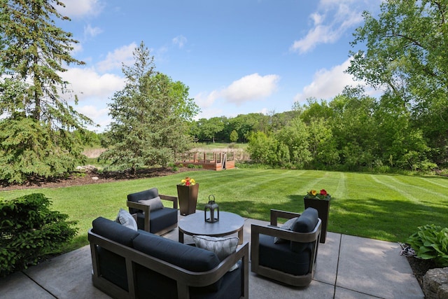 1656 Isabella Pkwy, Chaska, MN 55318 - view of patio featuring outdoor lounge area
