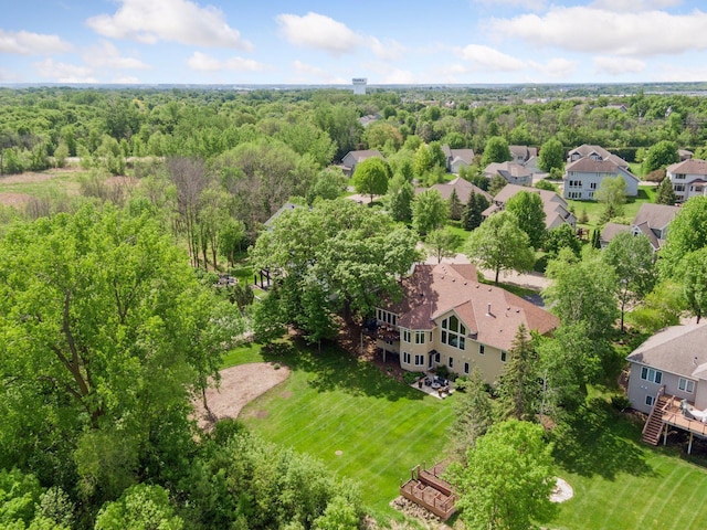 1656 Isabella Pkwy, Chaska, MN 55318 - aerial perspective of suburban area featuring a heavily wooded area
