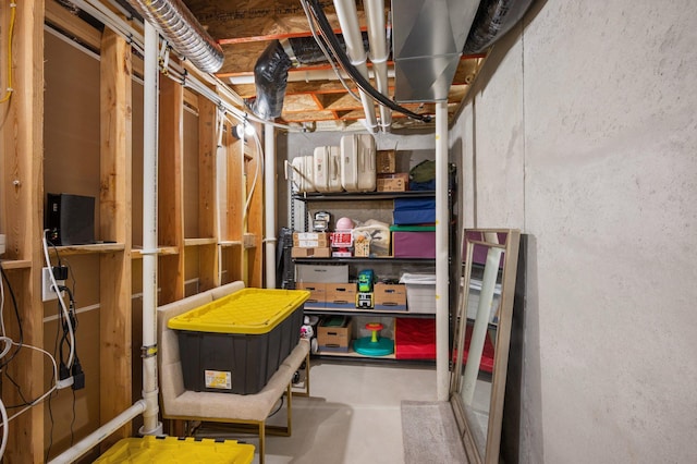 view of storage room