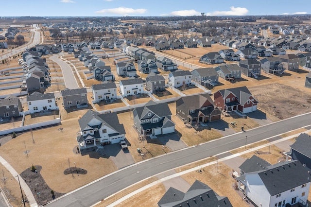 drone / aerial view with a residential view
