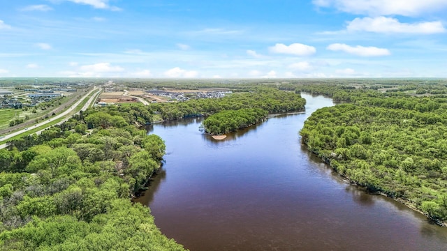 9158 Collins Dr NW, Ramsey, MN 55303 - drone / aerial view of a large body of water and a forest