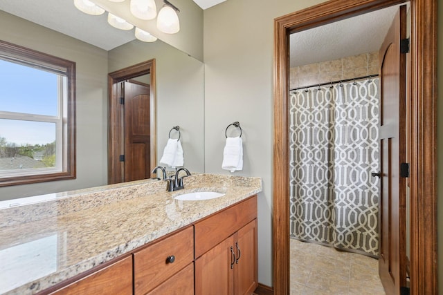 2919 Hilltop Dr, Chaska, MN 55318 - full bath featuring vanity and a shower with shower curtain