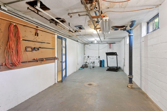 view of basement