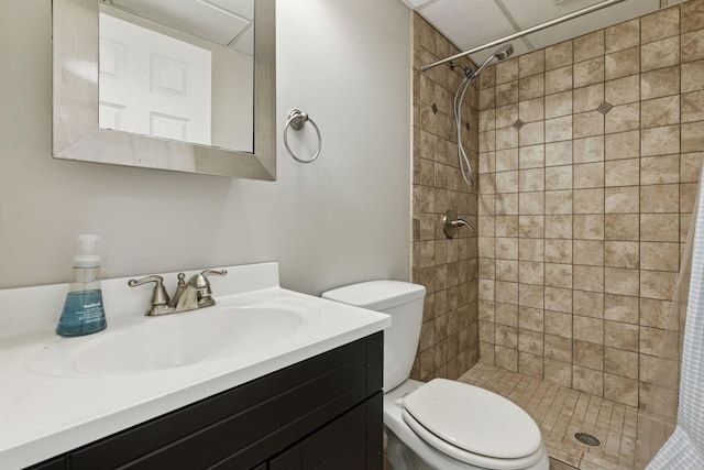2348 Kelm St, Chaska, MN 55318 - bathroom featuring vanity, toilet, and a stall shower