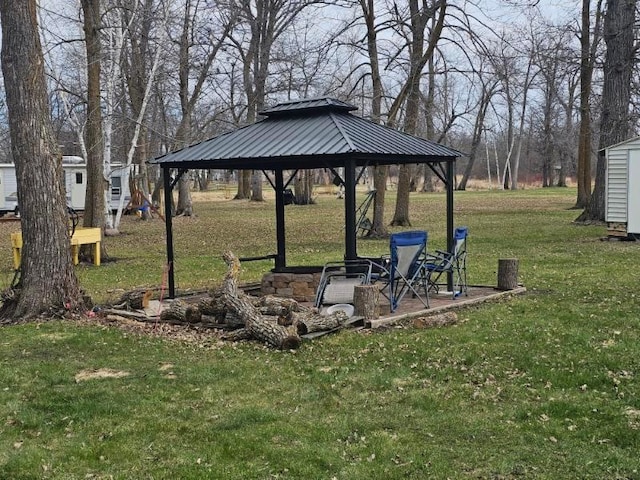 19675 Woody Ln NE, Kelliher, MN 56650 - view of yard with a gazebo