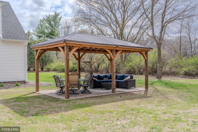 300 Carlson Rd, Cannon Falls, MN 55009 - view of yard with a patio, an outdoor hangout area, and a gazebo