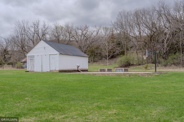300 Carlson Rd, Cannon Falls, MN 55009 - view of yard with an outdoor structure and a storage shed
