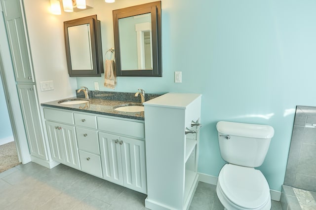 203 Walnut Hill Way, Troy Twp, WI 54022 - full bath with a sink, tile patterned flooring, toilet, and double vanity