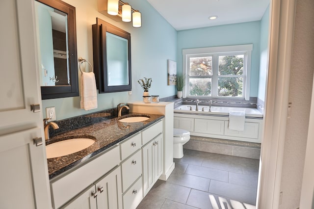 203 Walnut Hill Way, Troy Twp, WI 54022 - full bathroom with tile patterned floors, double vanity, and a bath