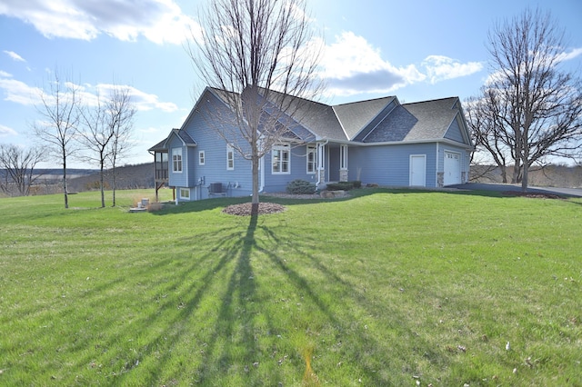 203 Walnut Hill Way, Troy Twp, WI 54022 - view of front of home with an attached garage, a front lawn, and driveway