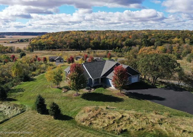 203 Walnut Hill Way, Troy Twp, WI 54022 - view from above of property with a forest